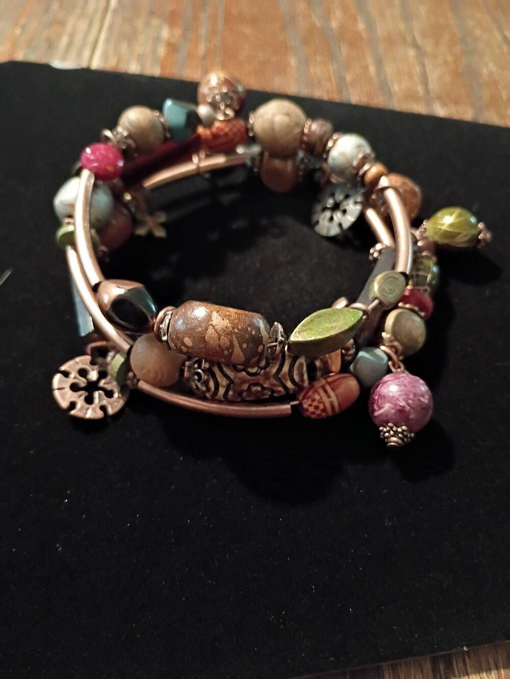 Beaded Bracelet Multi Layer Look Southwestern Boho Bohemian Style Jewelry